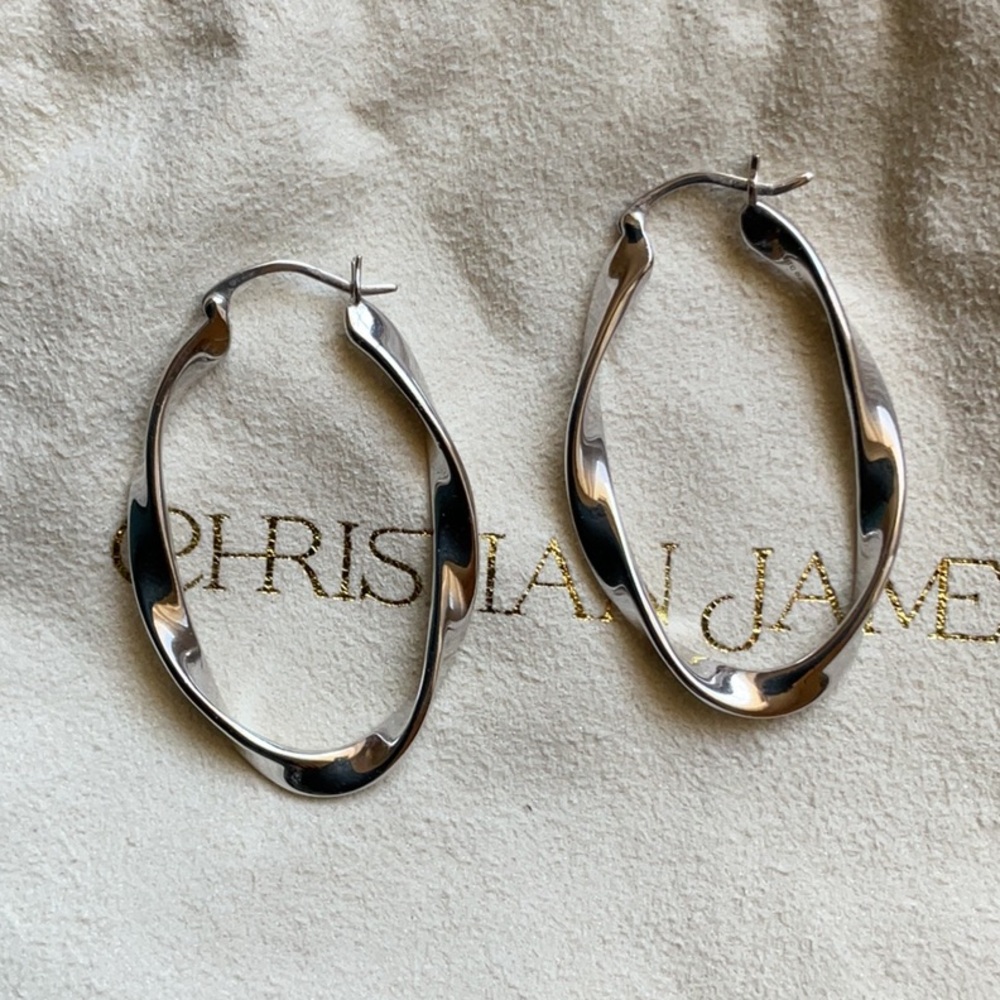 Christian James Sterling Silver Earrings - Picture 5 of 7